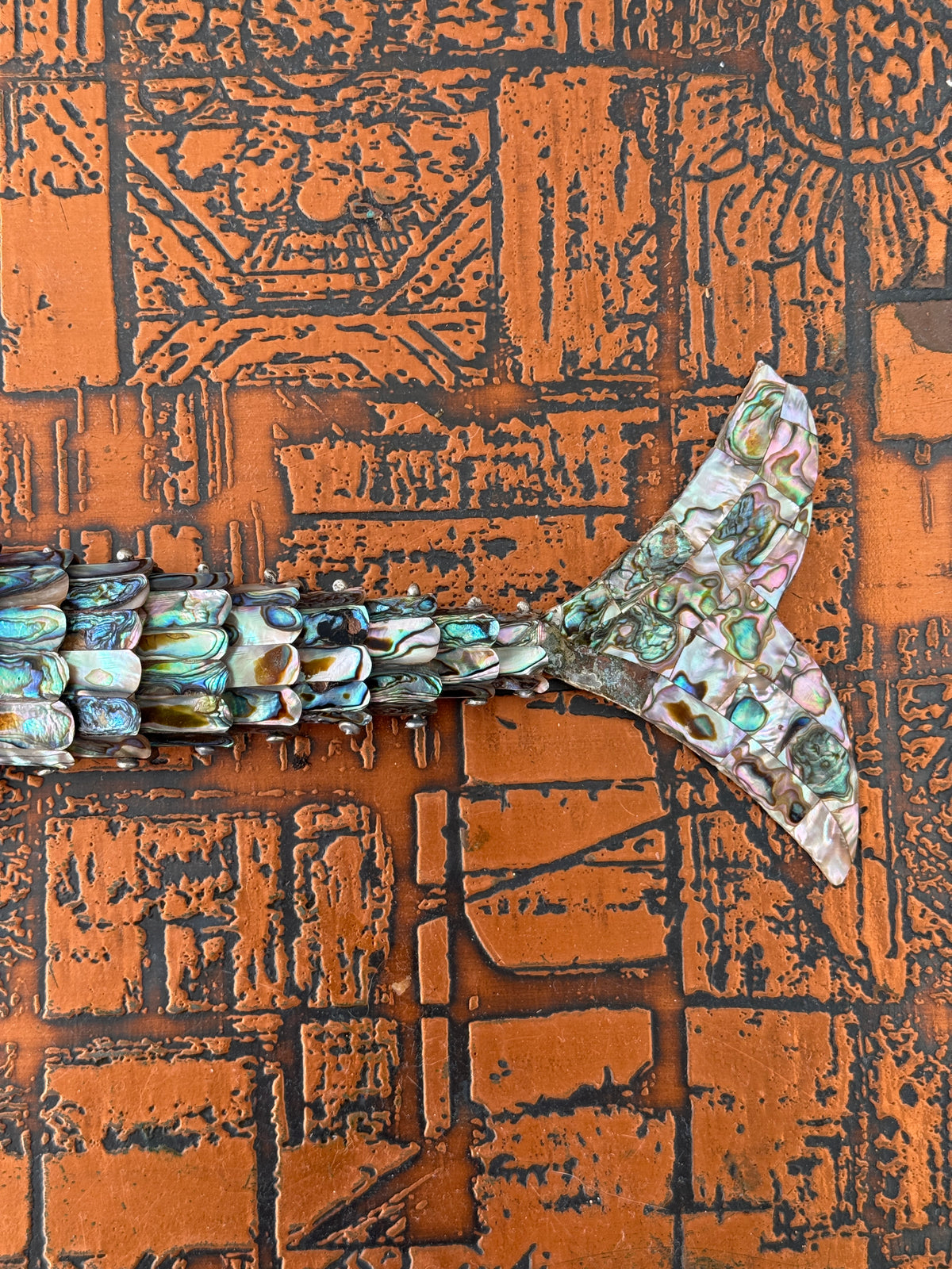 XL Abalone Articulating Fish Bottle Opener c.1970