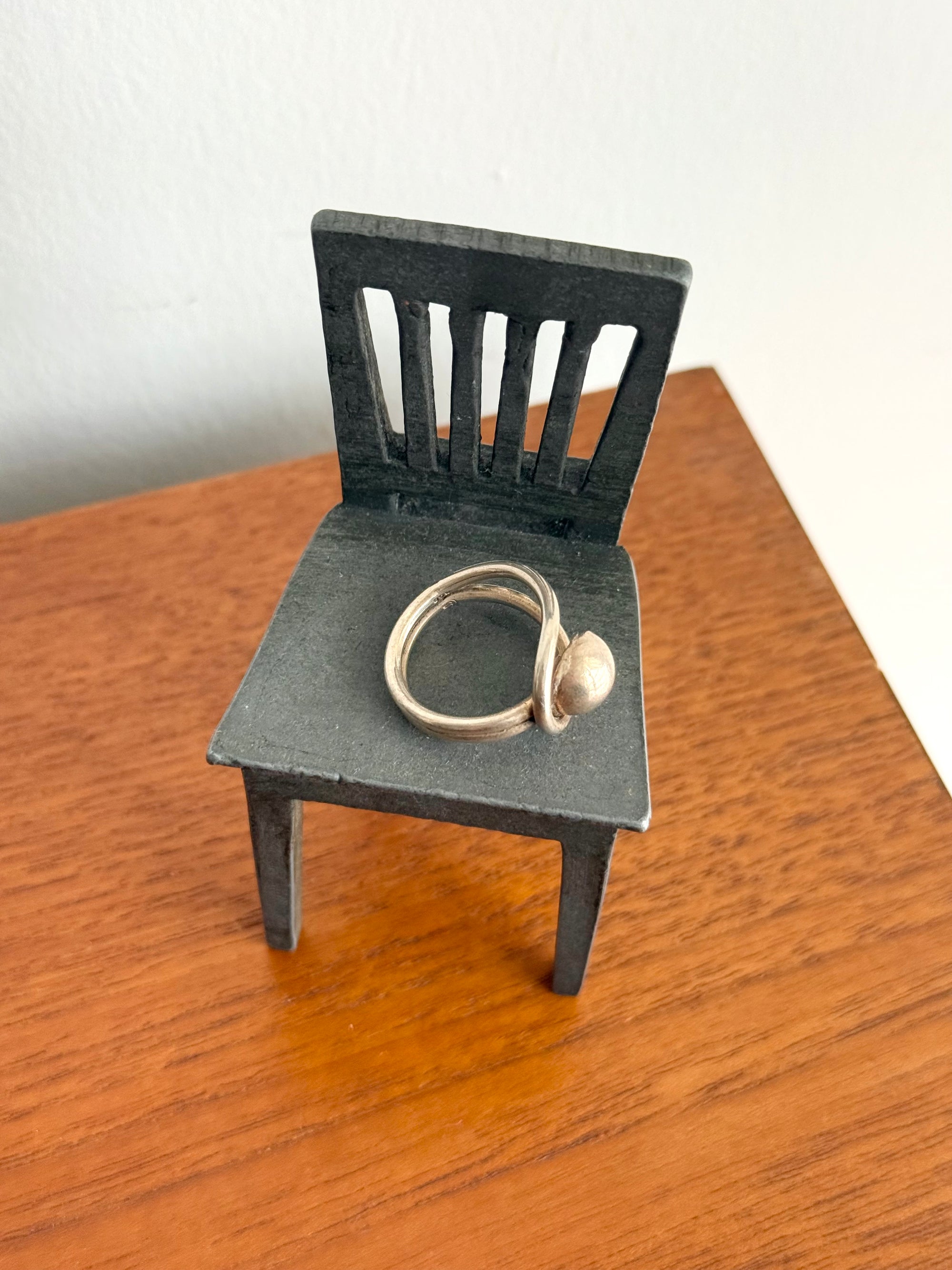 Modernist sterling silver ring c.1960