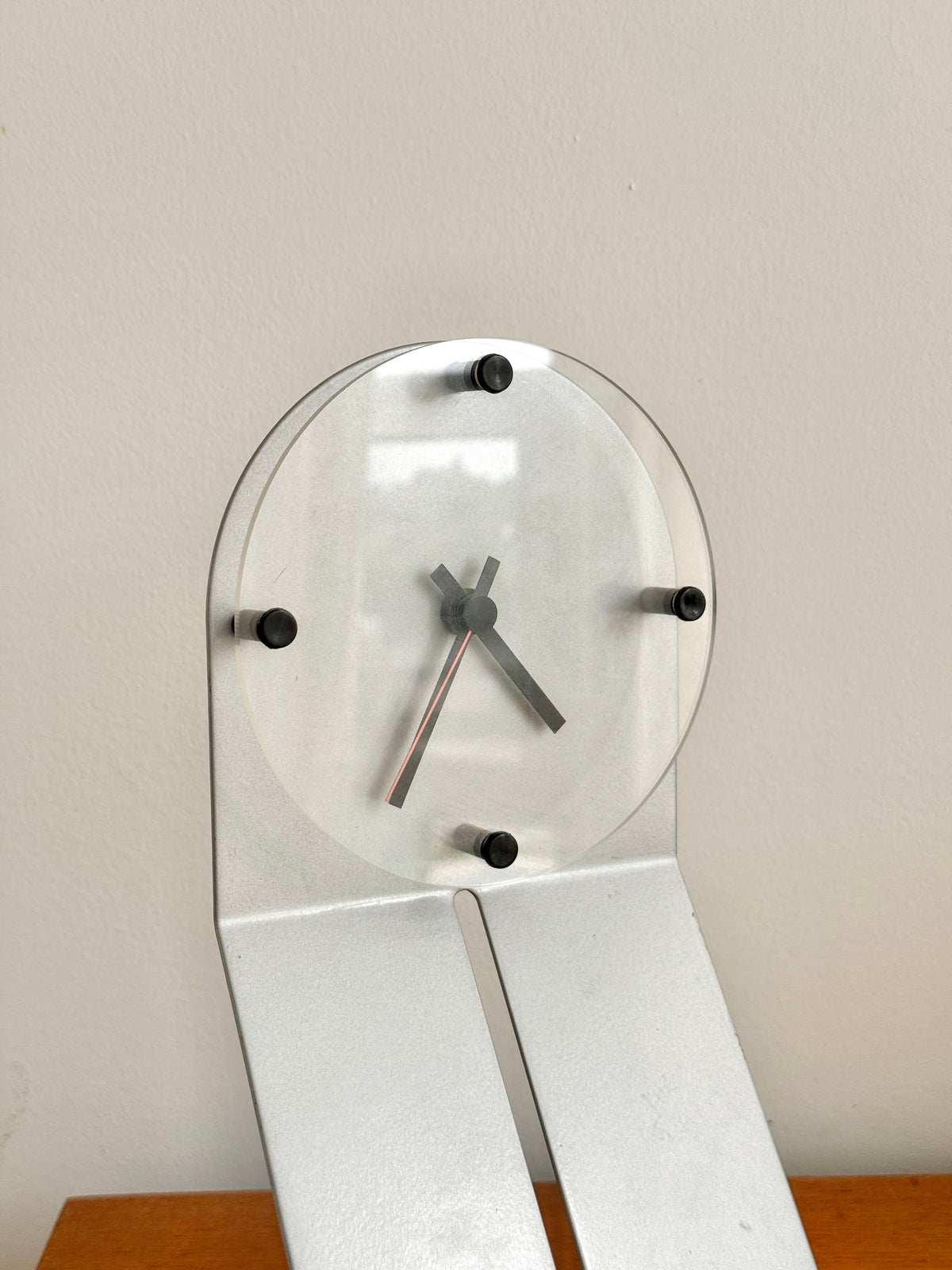 Sculptural Table Clock by Gaspare Cairoli for Seccose