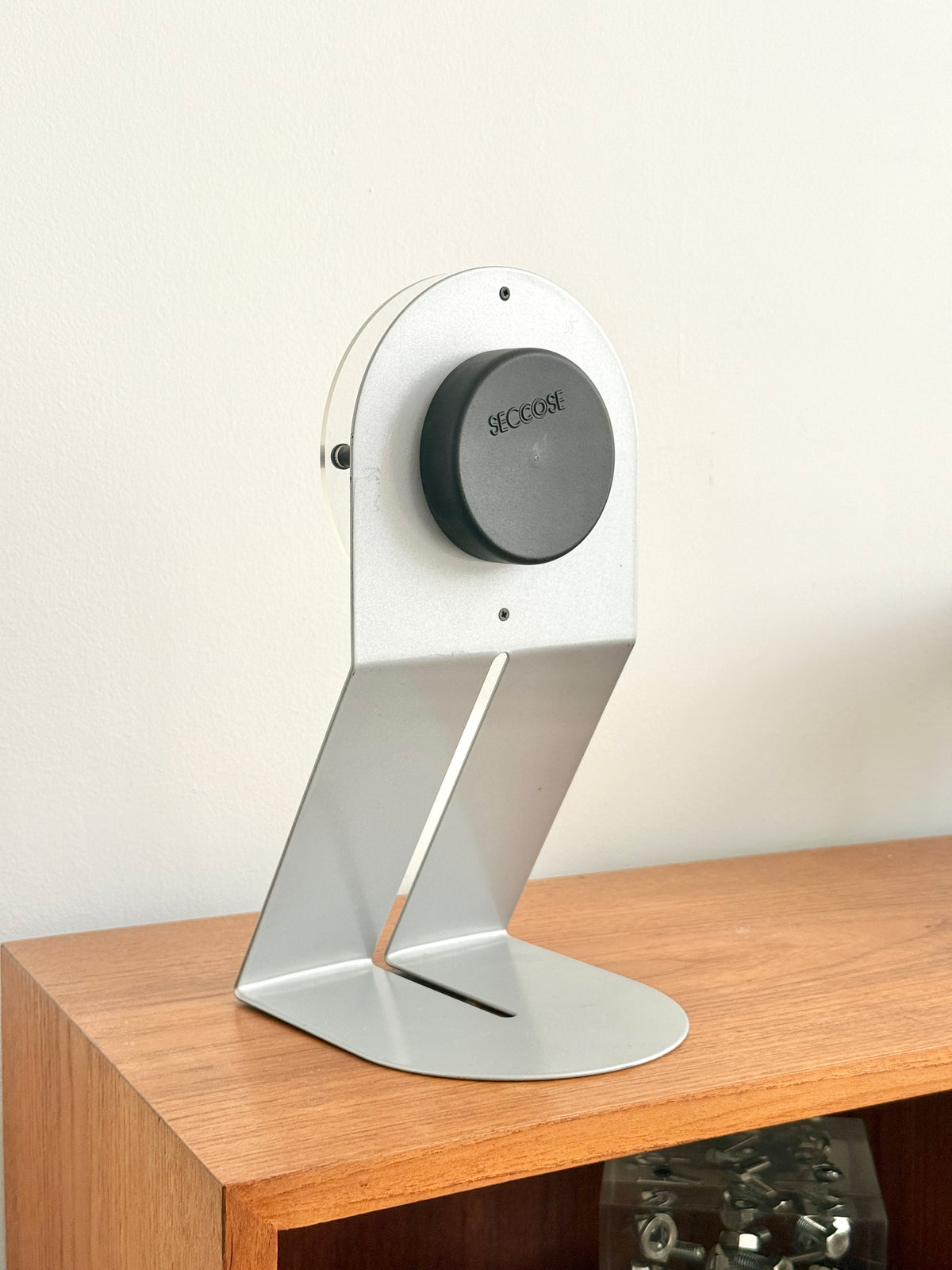 Sculptural Table Clock by Gaspare Cairoli for Seccose