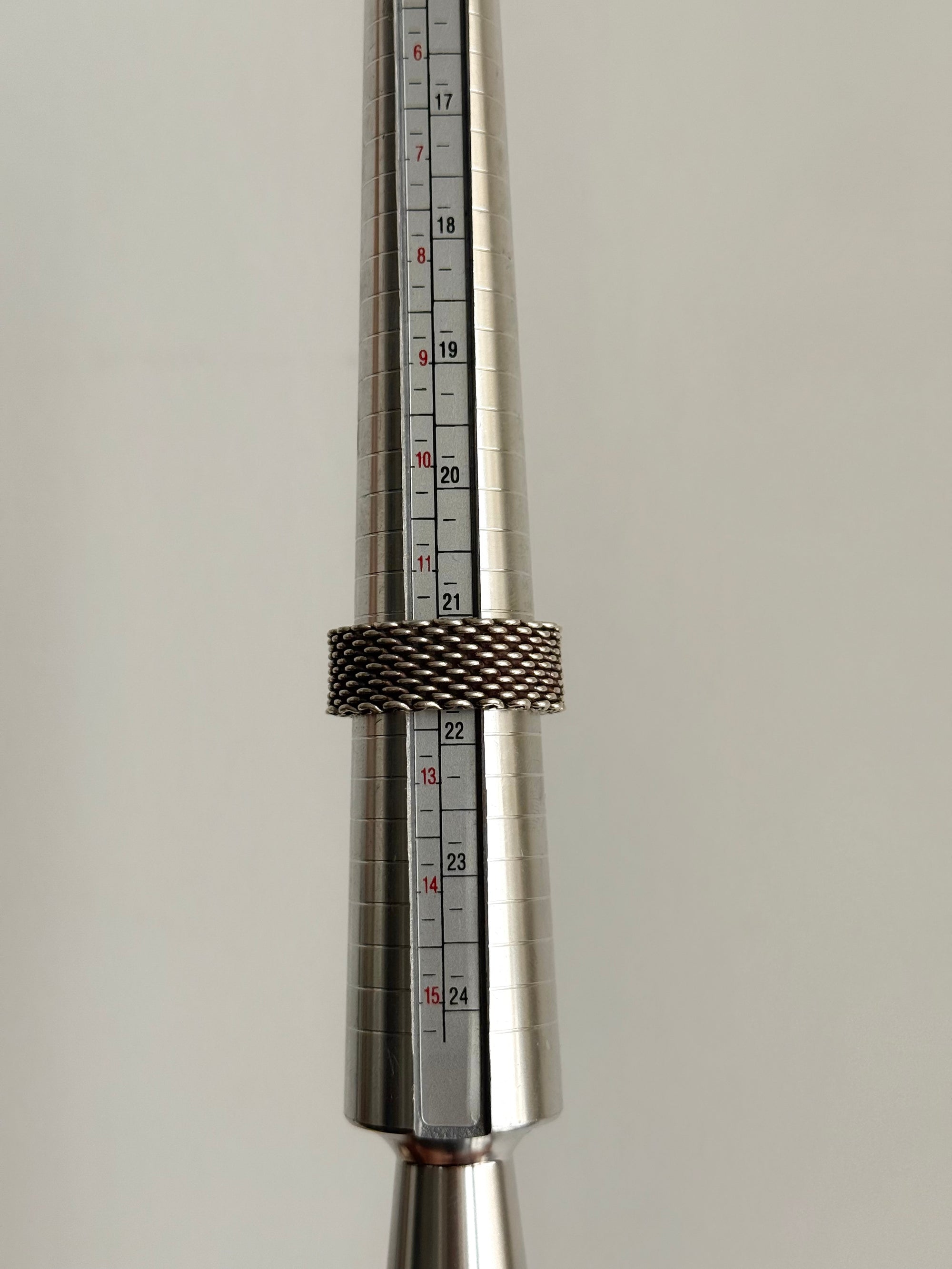 Mesh Band Ring Sterling Silver 925 c.1980