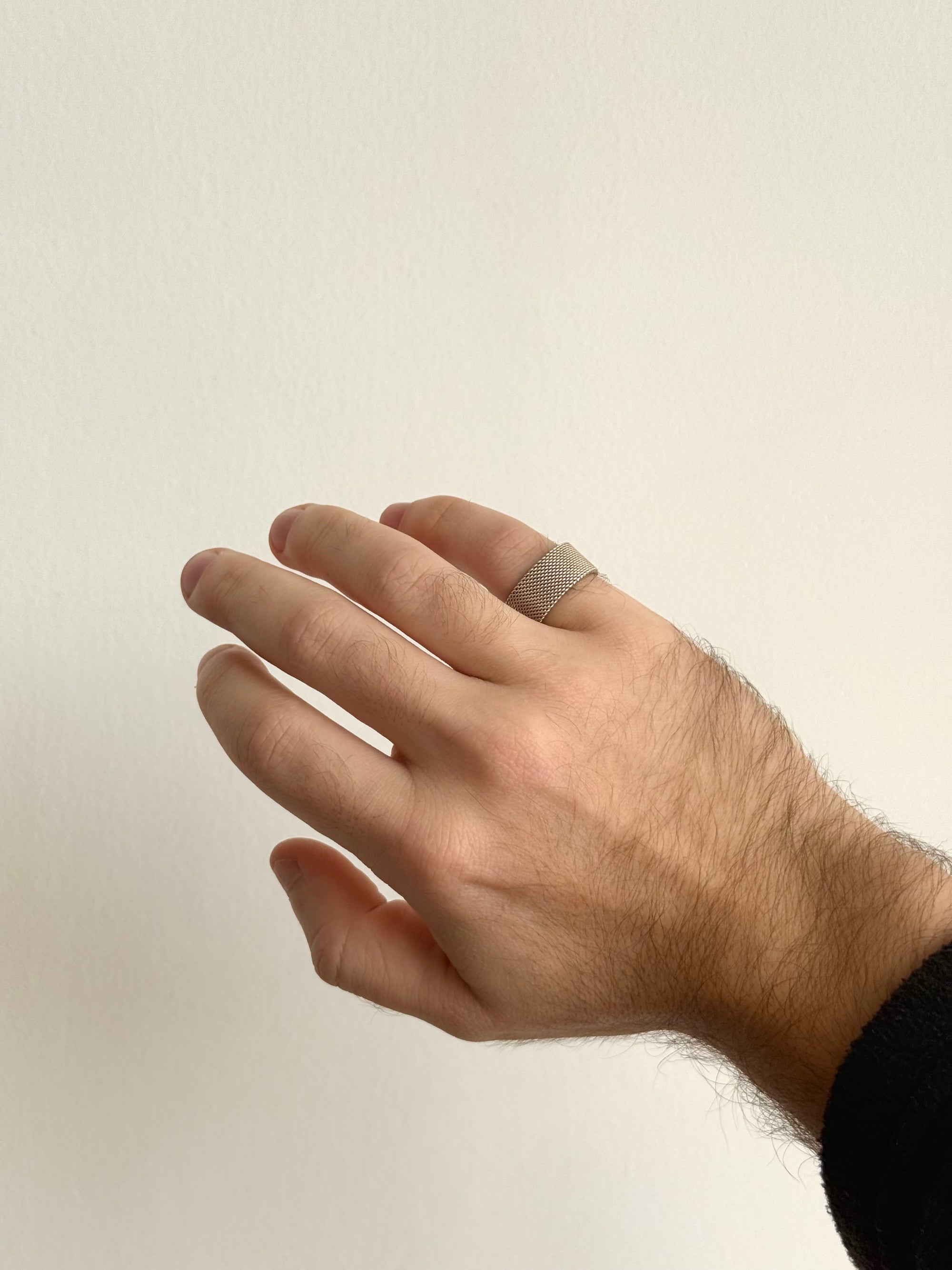 Tiffany & Co. Mesh Sommerset Ring Sterling Silver 925