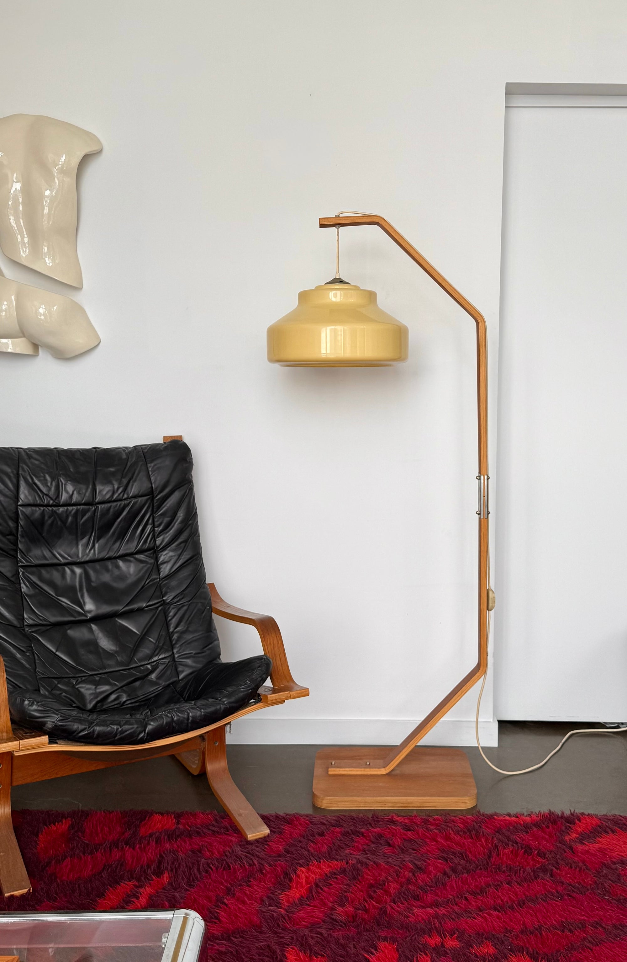 Bentwood Teak Arched Lamp c.1970