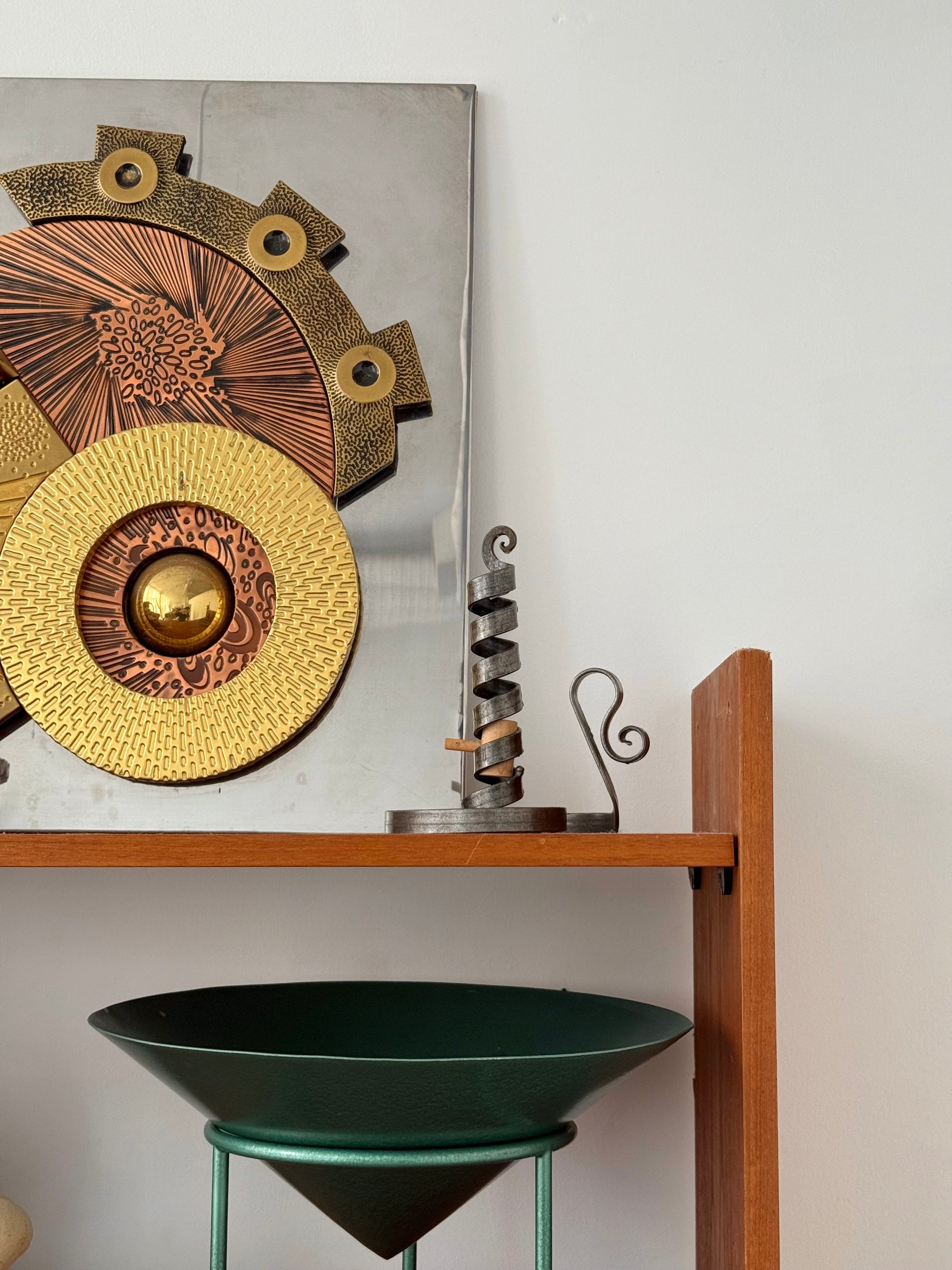 Spiral Metal Candlestick Holder c.1980