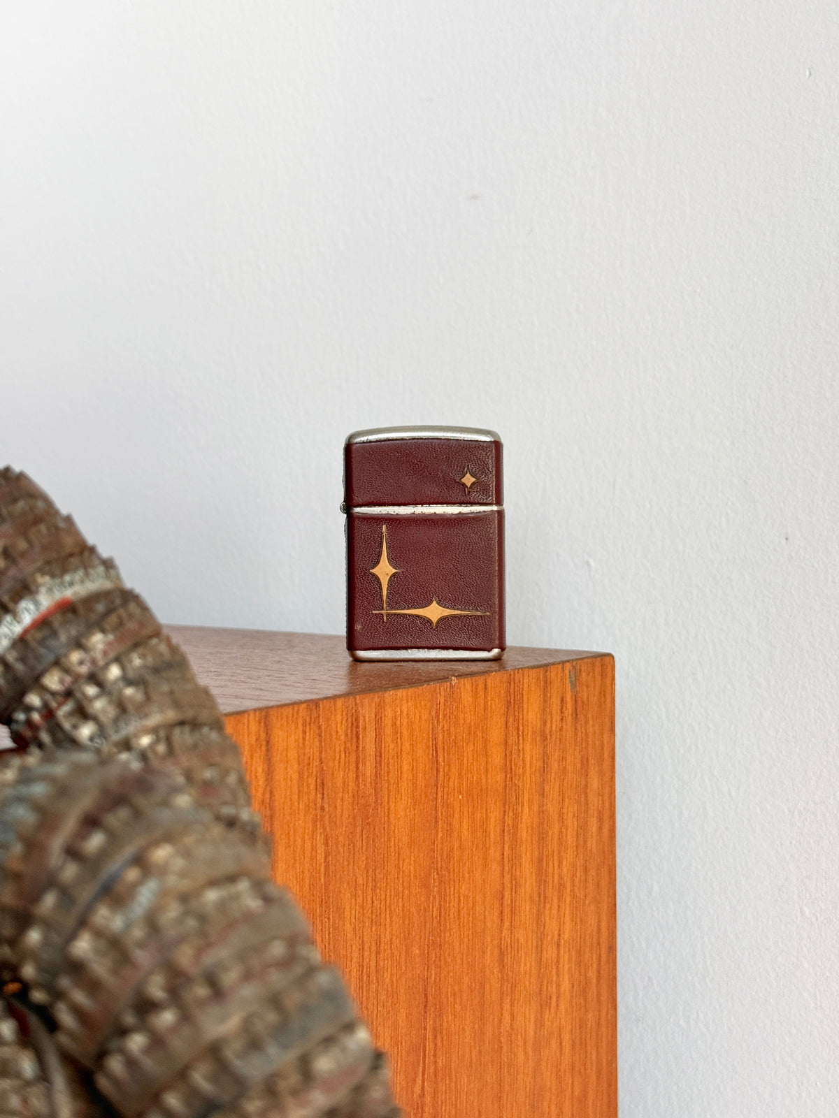 Atomic Leather Bound Pocket Lighter by Champ c.1950