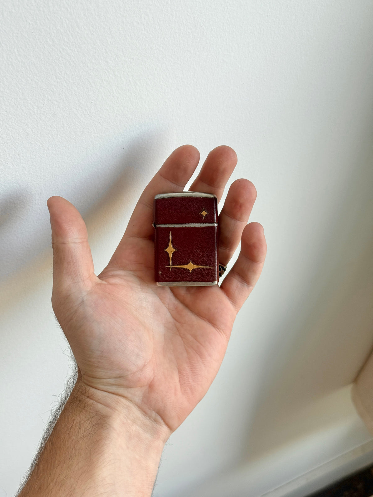 Atomic Leather Bound Pocket Lighter by Champ c.1950
