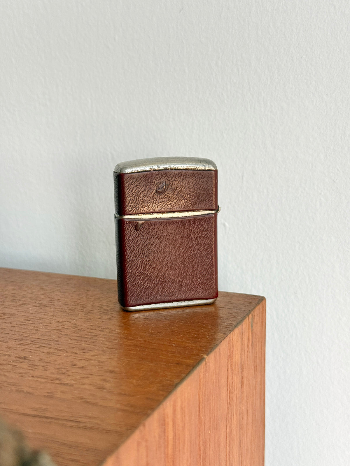 Atomic Leather Bound Pocket Lighter by Champ c.1950