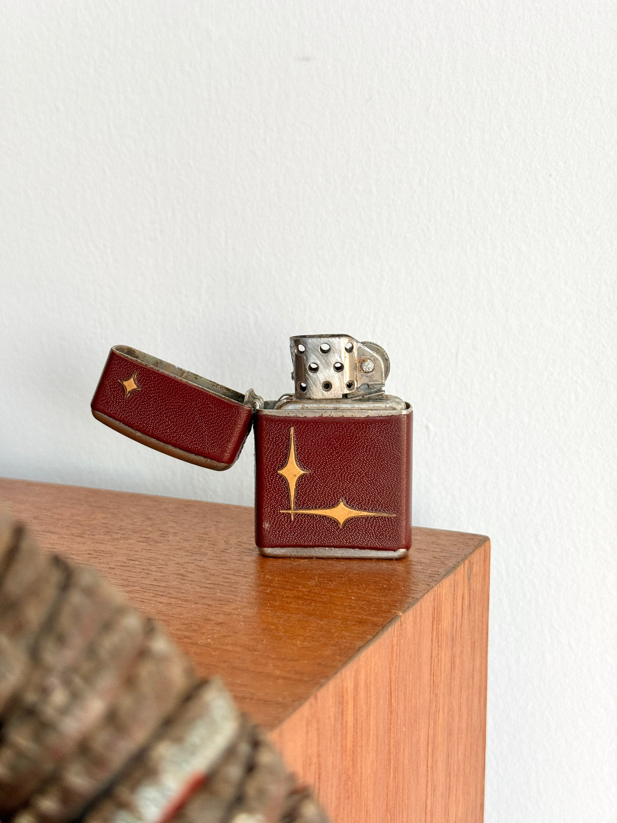 Atomic Leather Bound Pocket Lighter by Champ c.1950