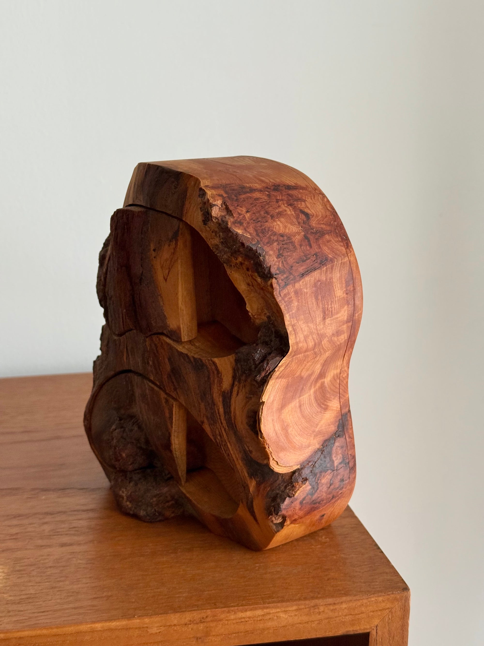 Hand-carved Fir Burl Set of Drawers made in British Columbia