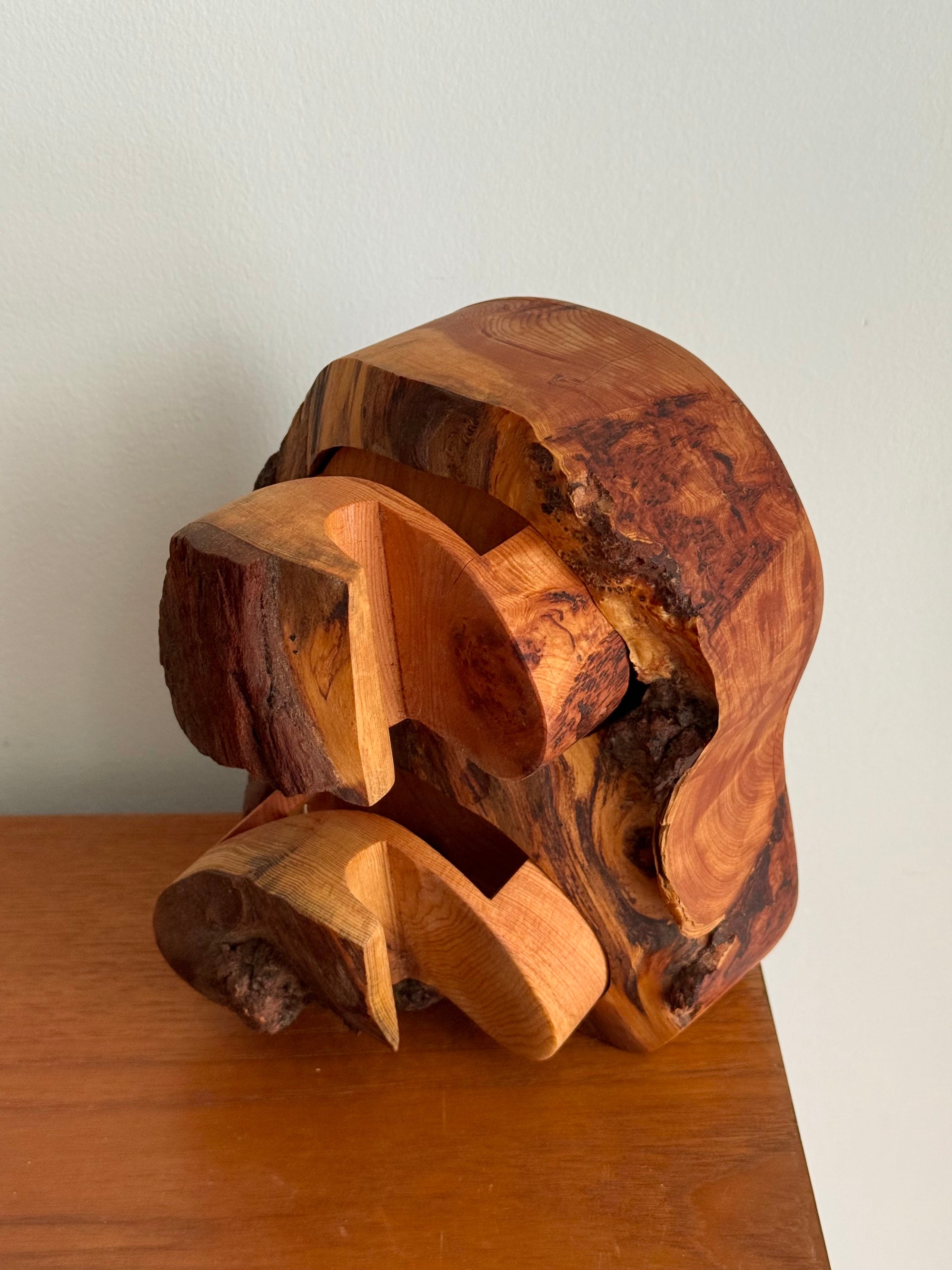 Hand-carved Fir Burl Set of Drawers made in British Columbia