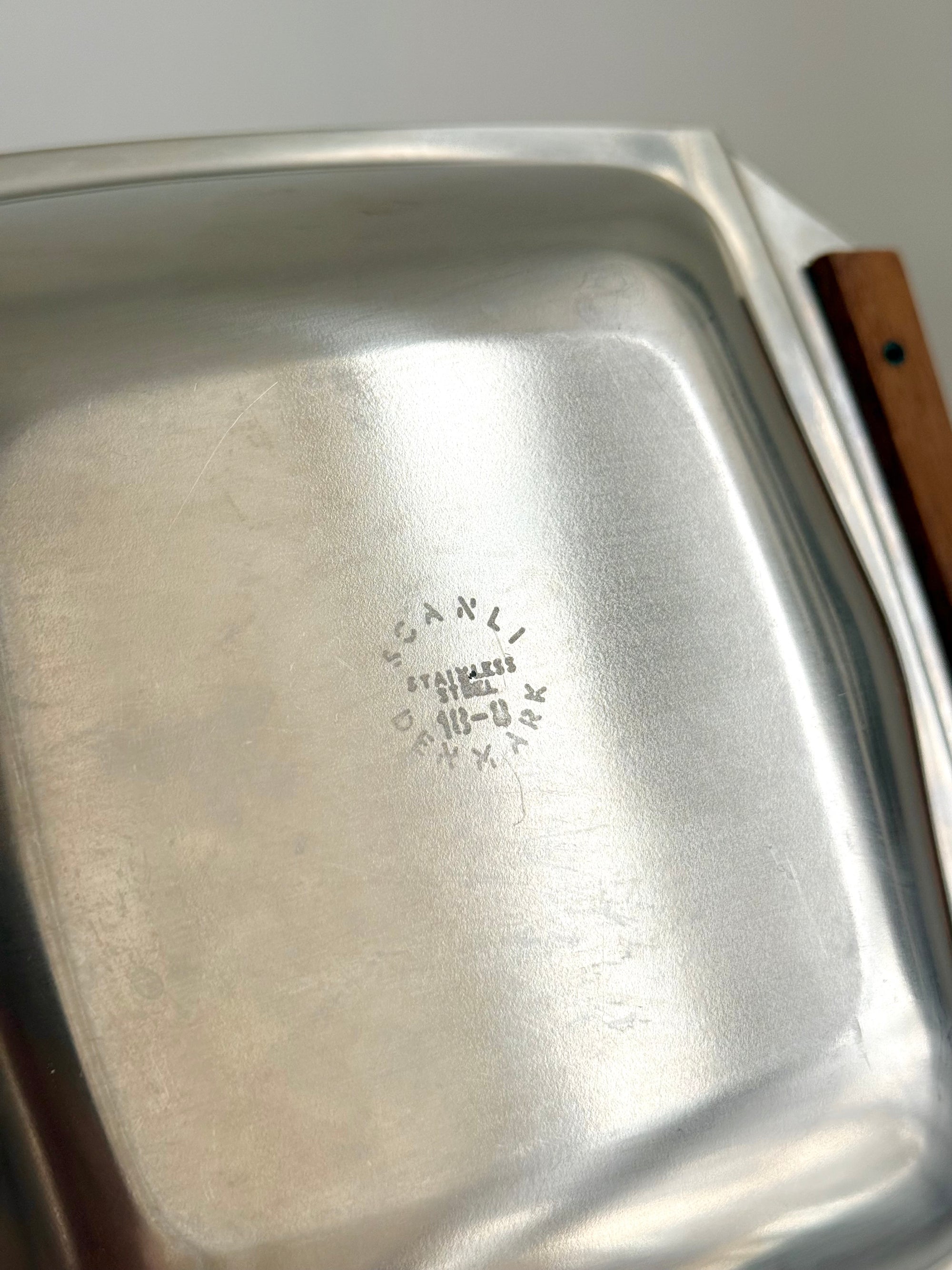 Teak and Stainless Steel Serving Trays made in Denmark c.1970