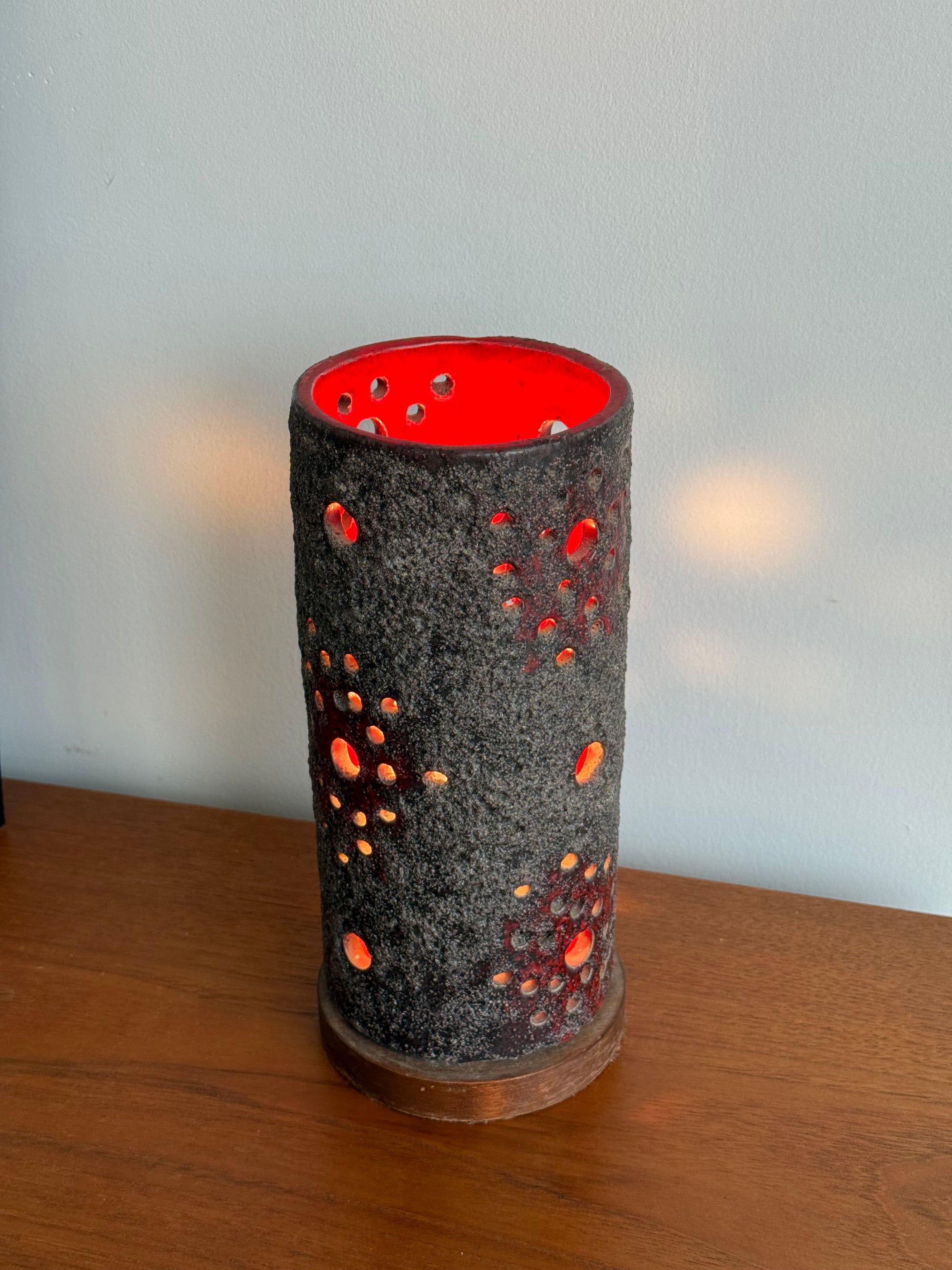 Ceramic Lava Glaze Lamp by Maurice Chalvignac c.1970