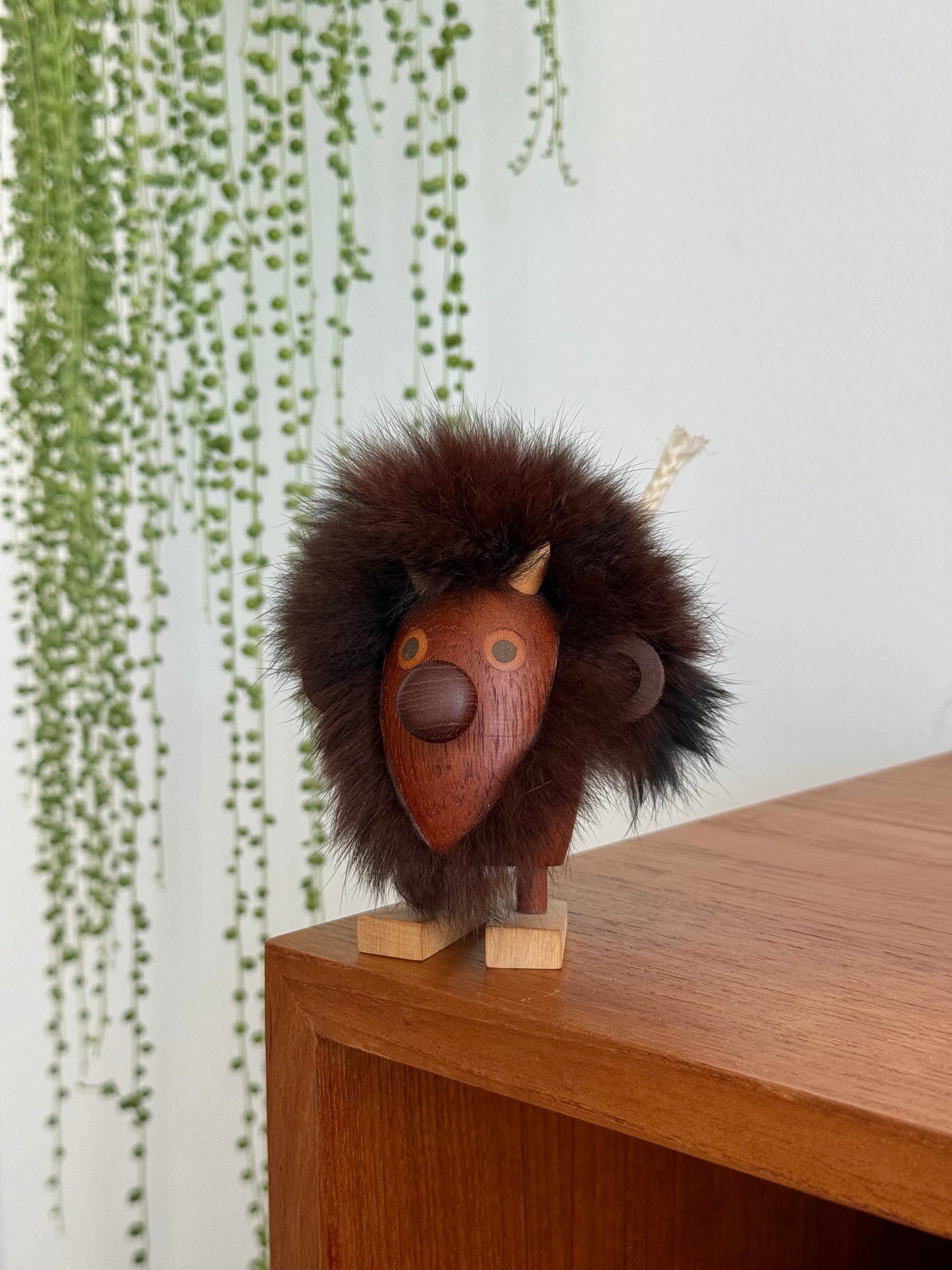 Teak and Fur Critter for Rath Denmark c.1960