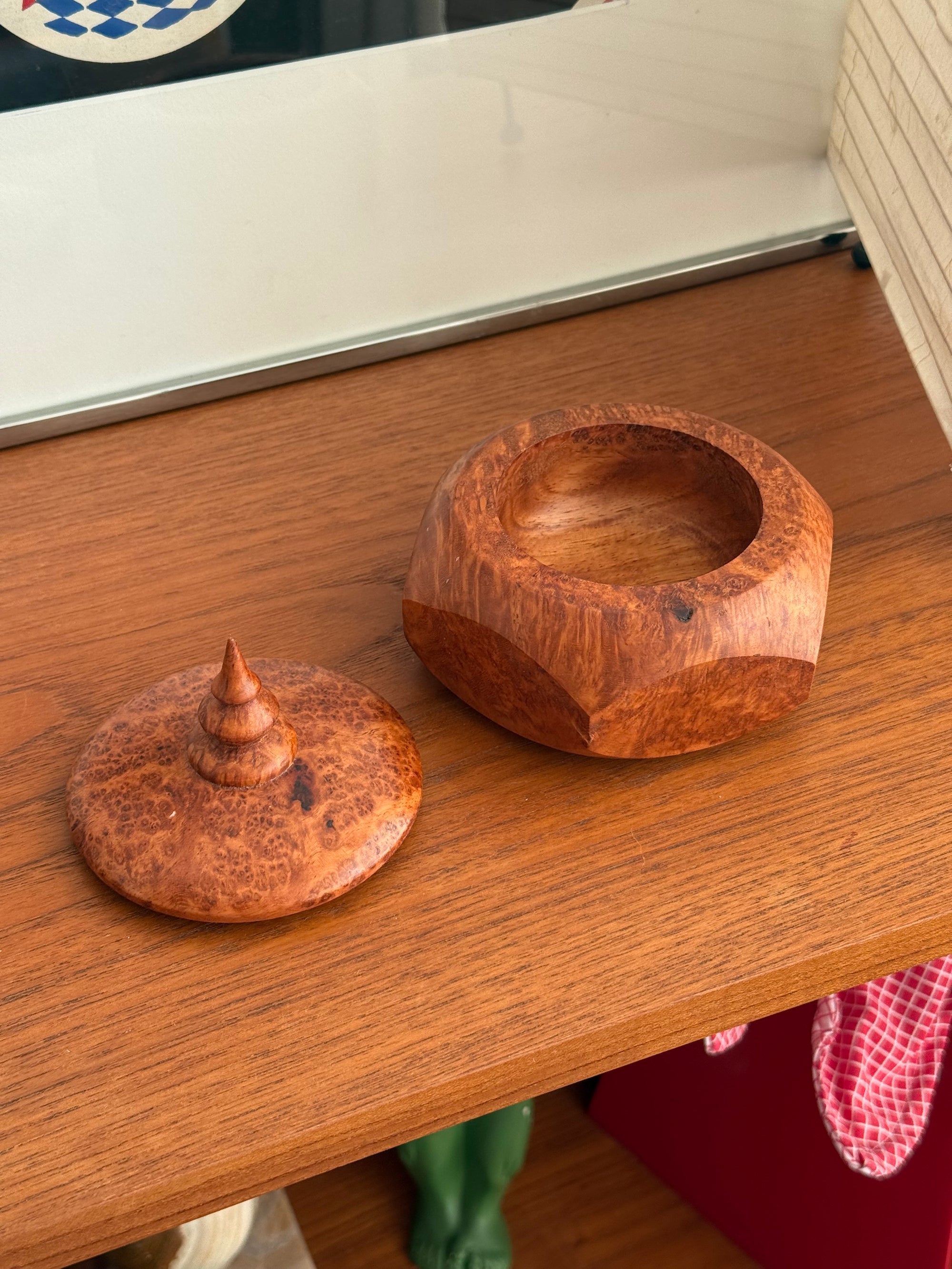 Handmade Burl Box Signed