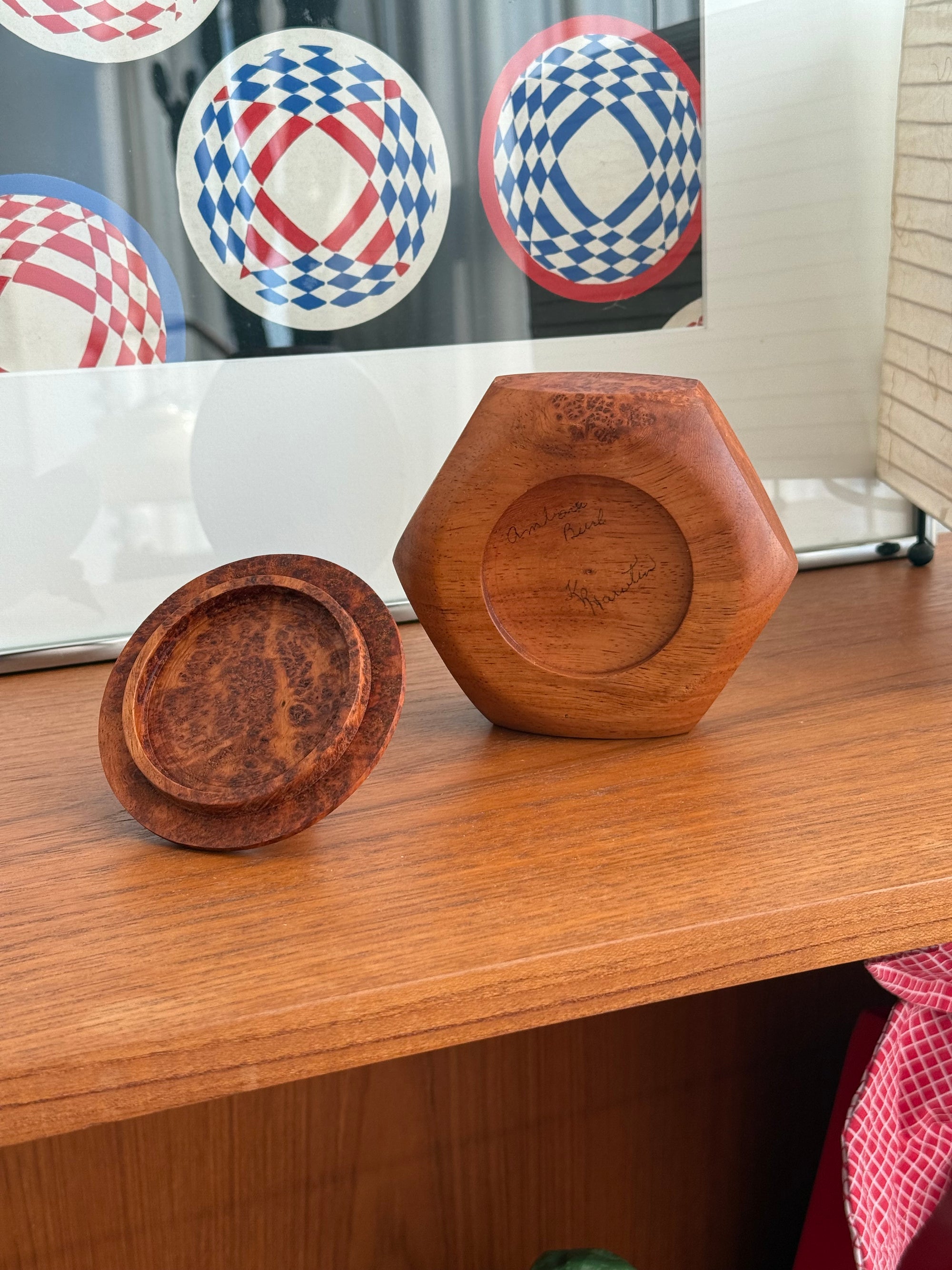 Handmade Burl Box Signed