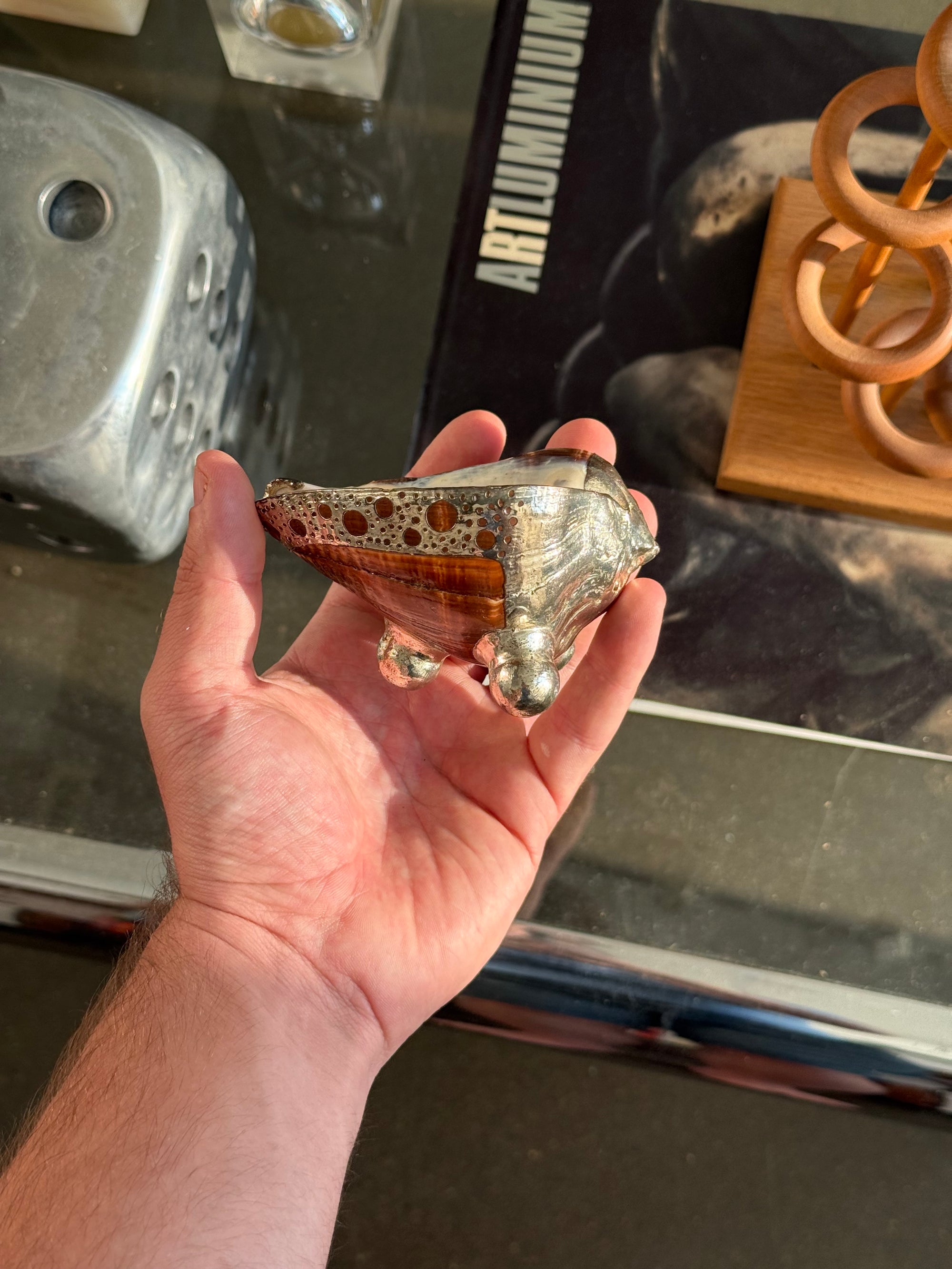 Footed Sea Shell Dish