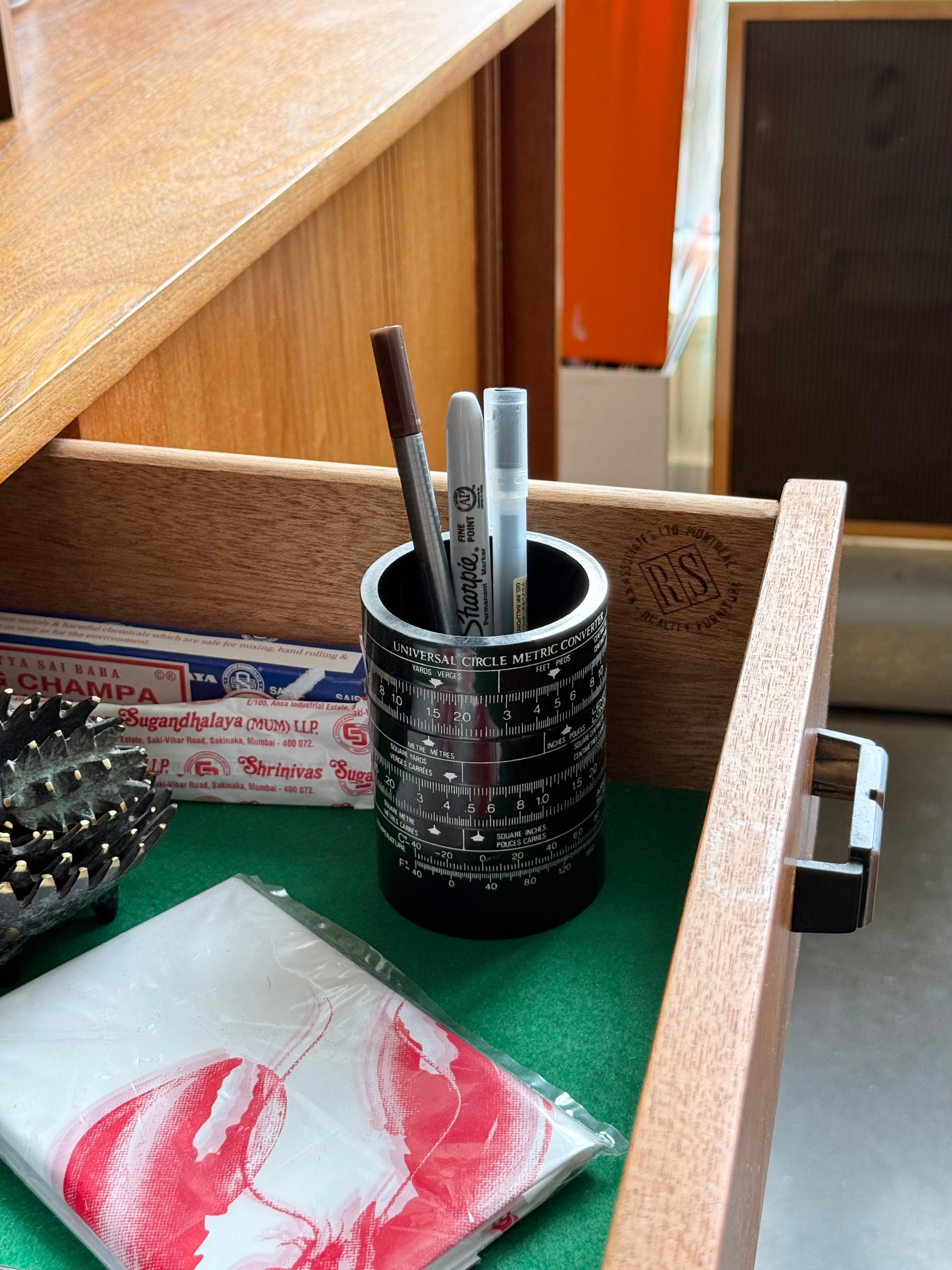 Unit Conversion Pencil Cup c.1970