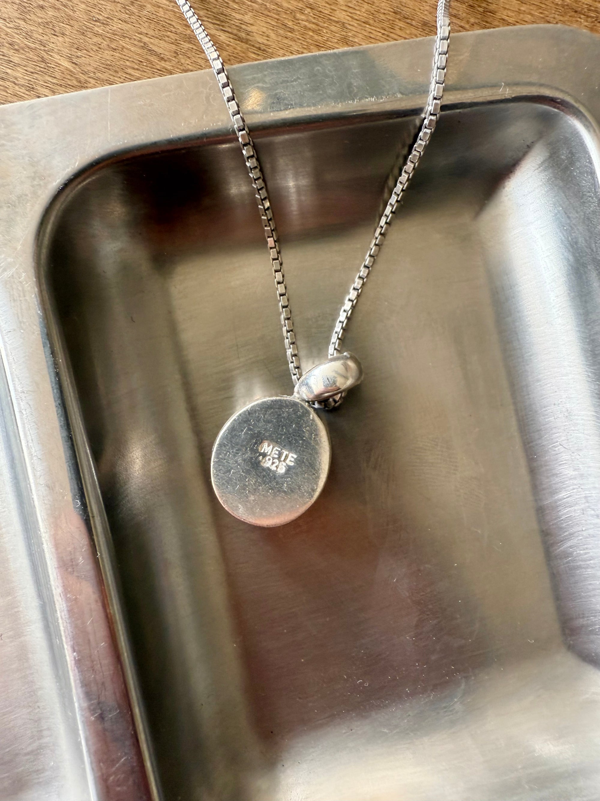Shiva’s Eye Shell Pendant Sterling Silver c.1980