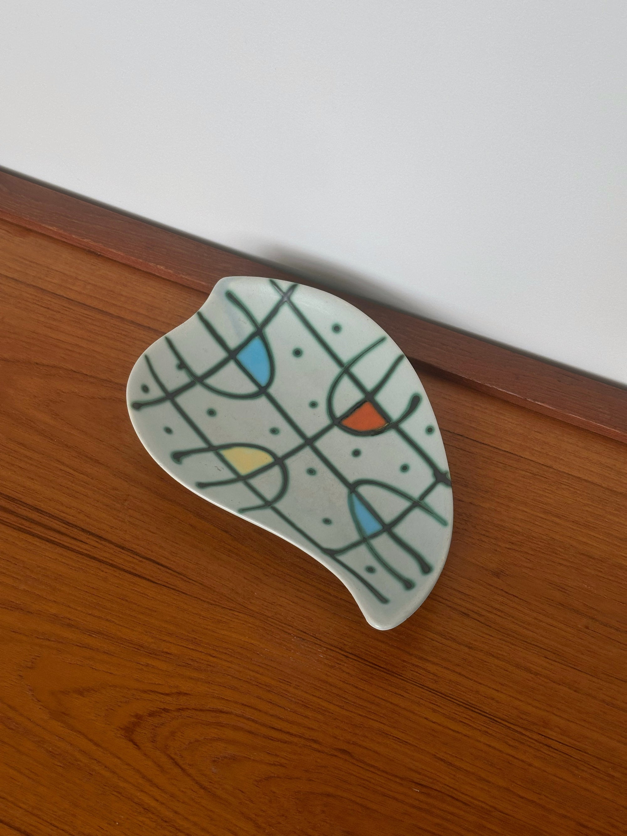 Bauhaus-Inspired West German Ceramic Plate c. 1960