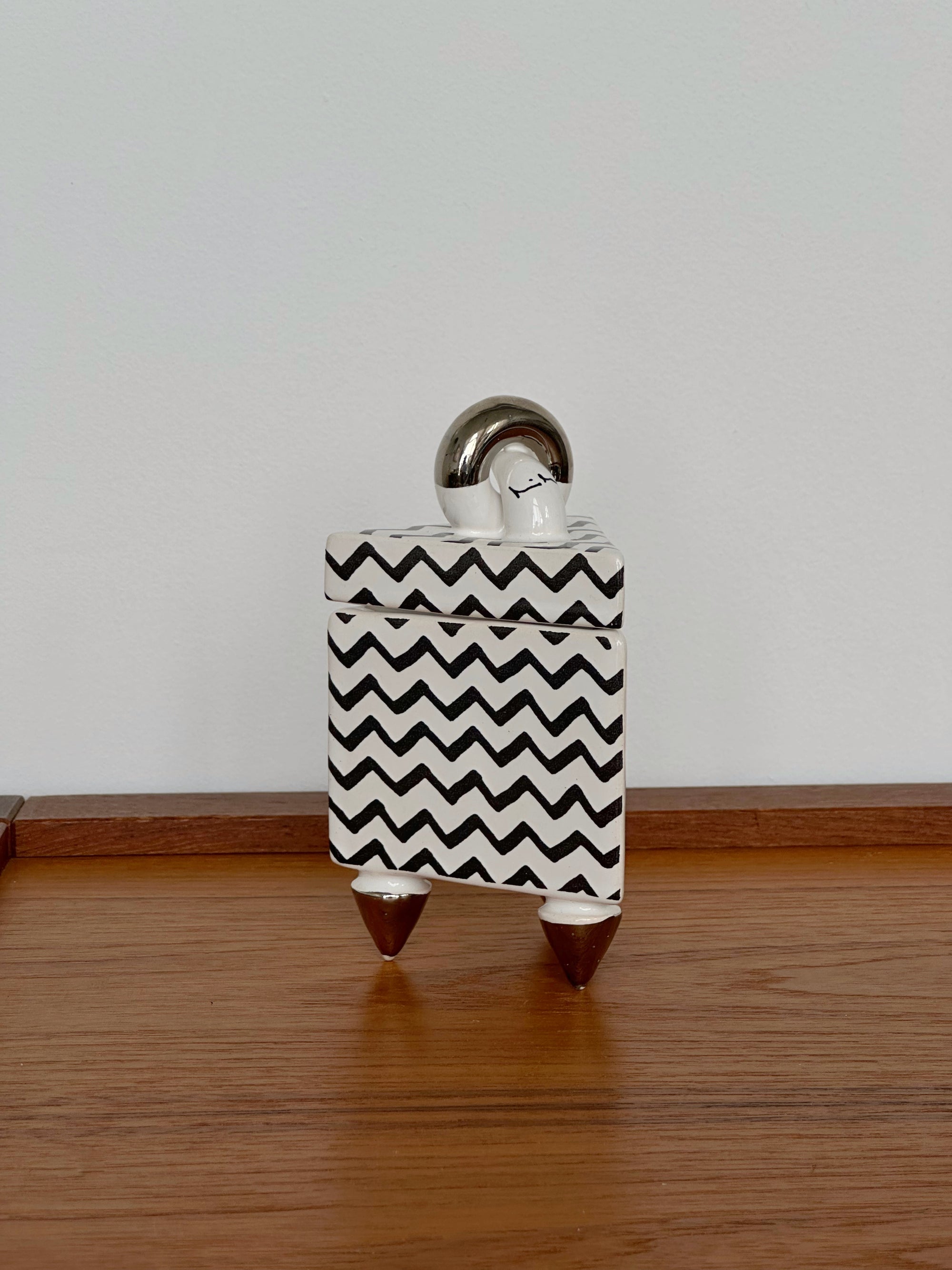 Postmodern Porcelain Lidded Jar c. 1980 by Juraj Mihalik for ART4 ERGO