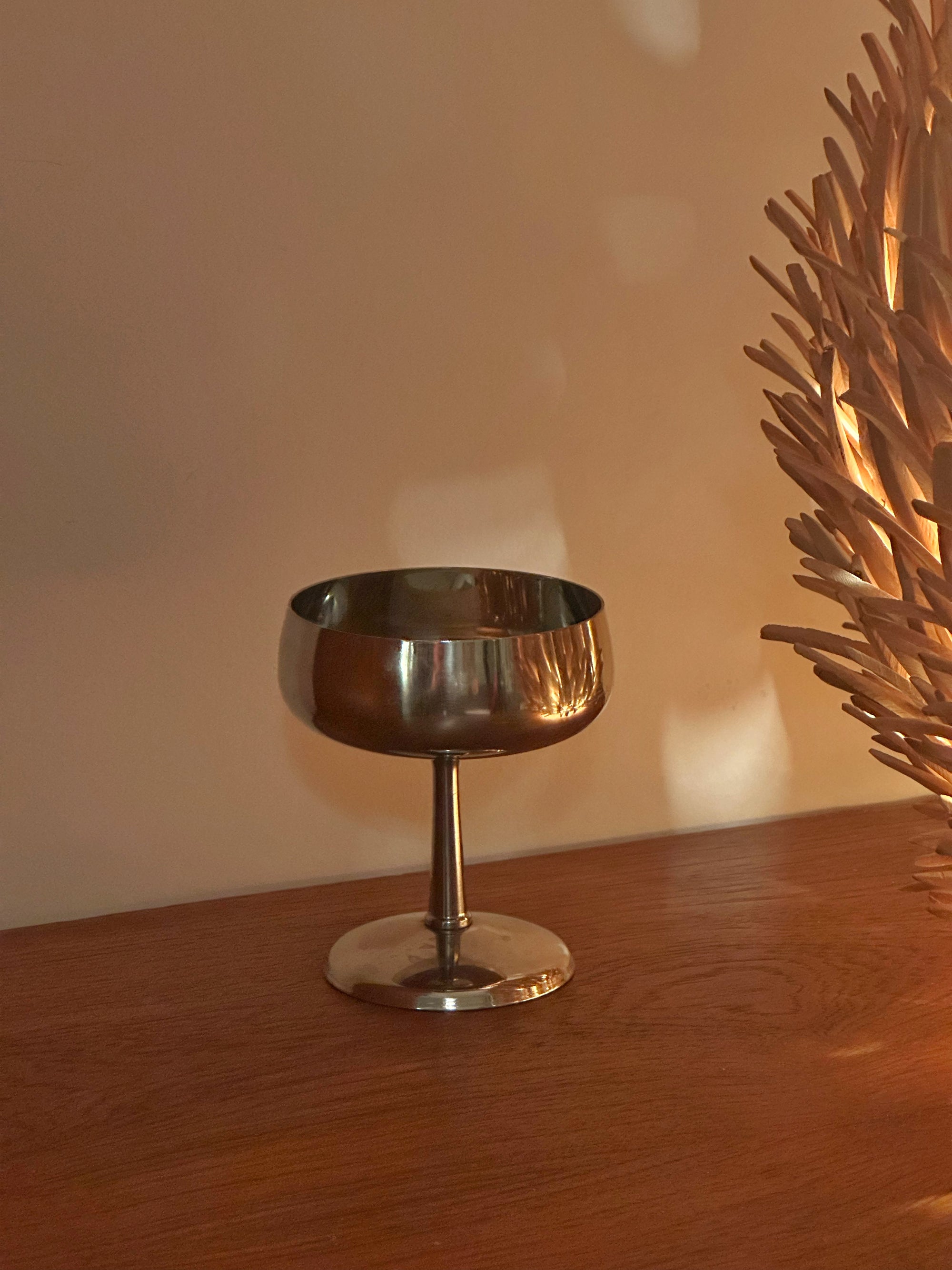 Stainless Steel Coupe Glass Set of 6 c.1970