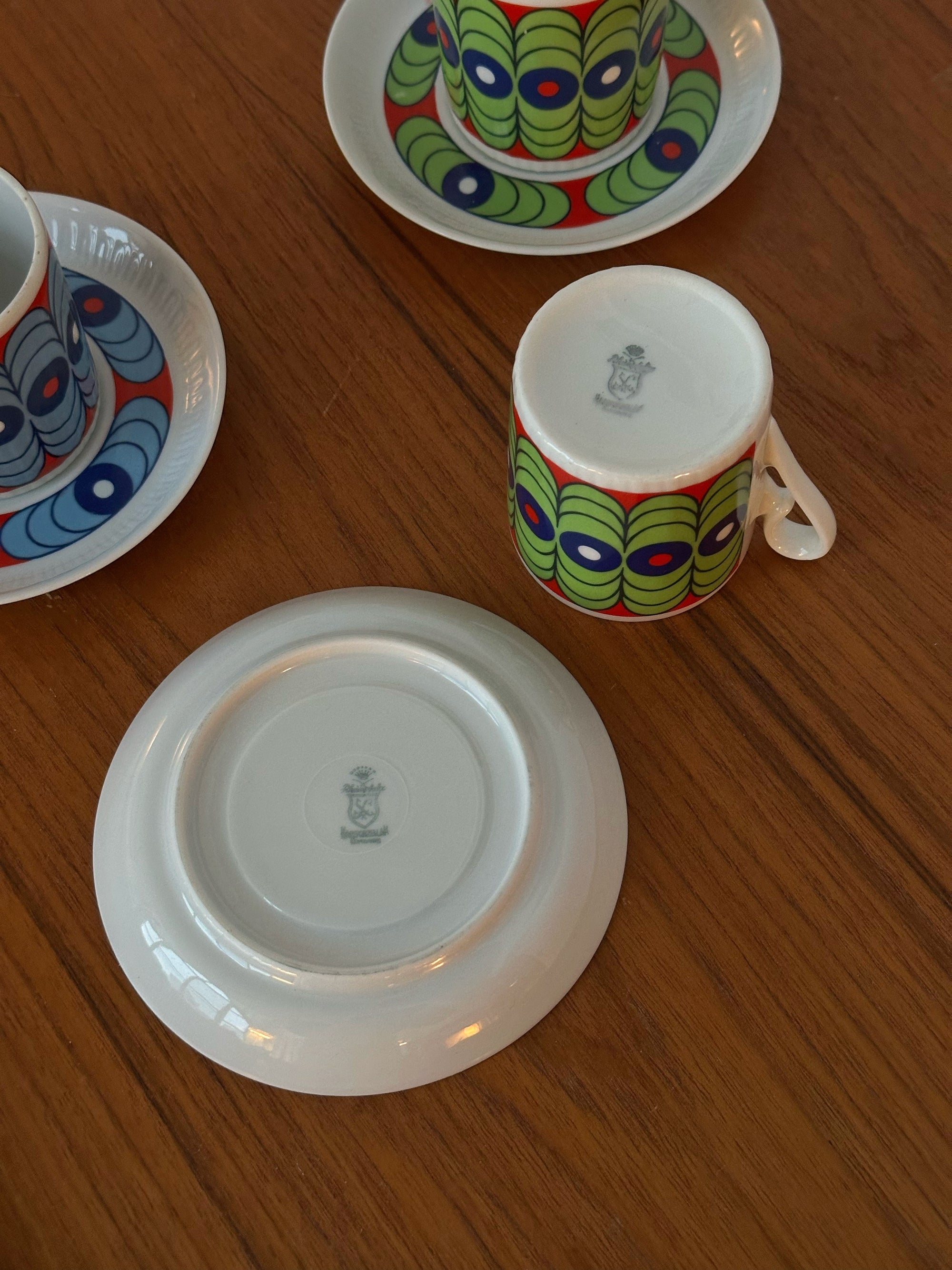 Space Age Espresso Cup and Saucer by Rheinpfalz Hartporzellan Germany c. 1970