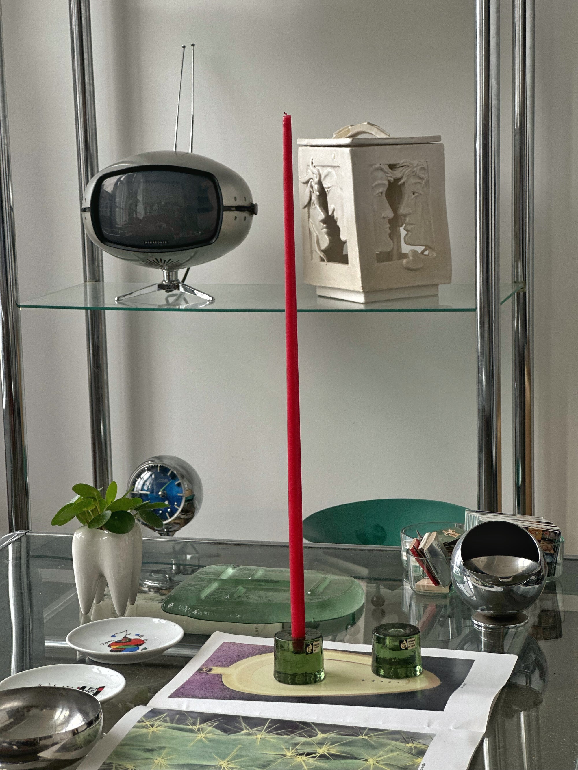 Taper Candlestick Holder Pair by Christer Sjögrin for Lindshammer Sweden c. 1970