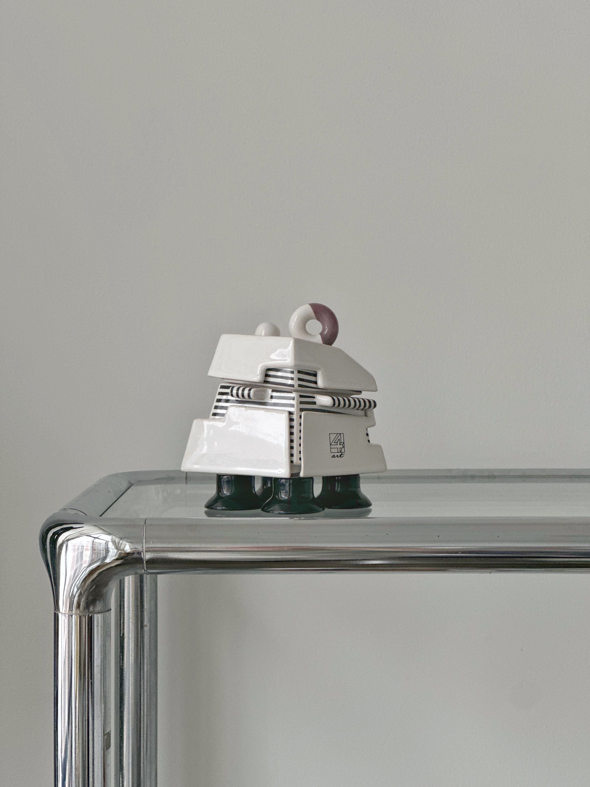 Postmodern Porcelain Lidded Jar c. 1980 by Juraj Mihalik for ART4 ERGO