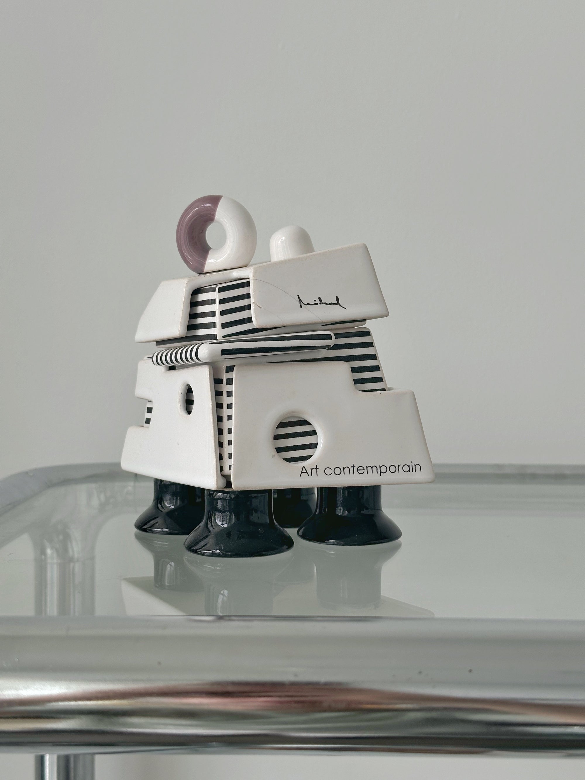 Postmodern Porcelain Lidded Jar c. 1980 by Juraj Mihalik for ART4 ERGO