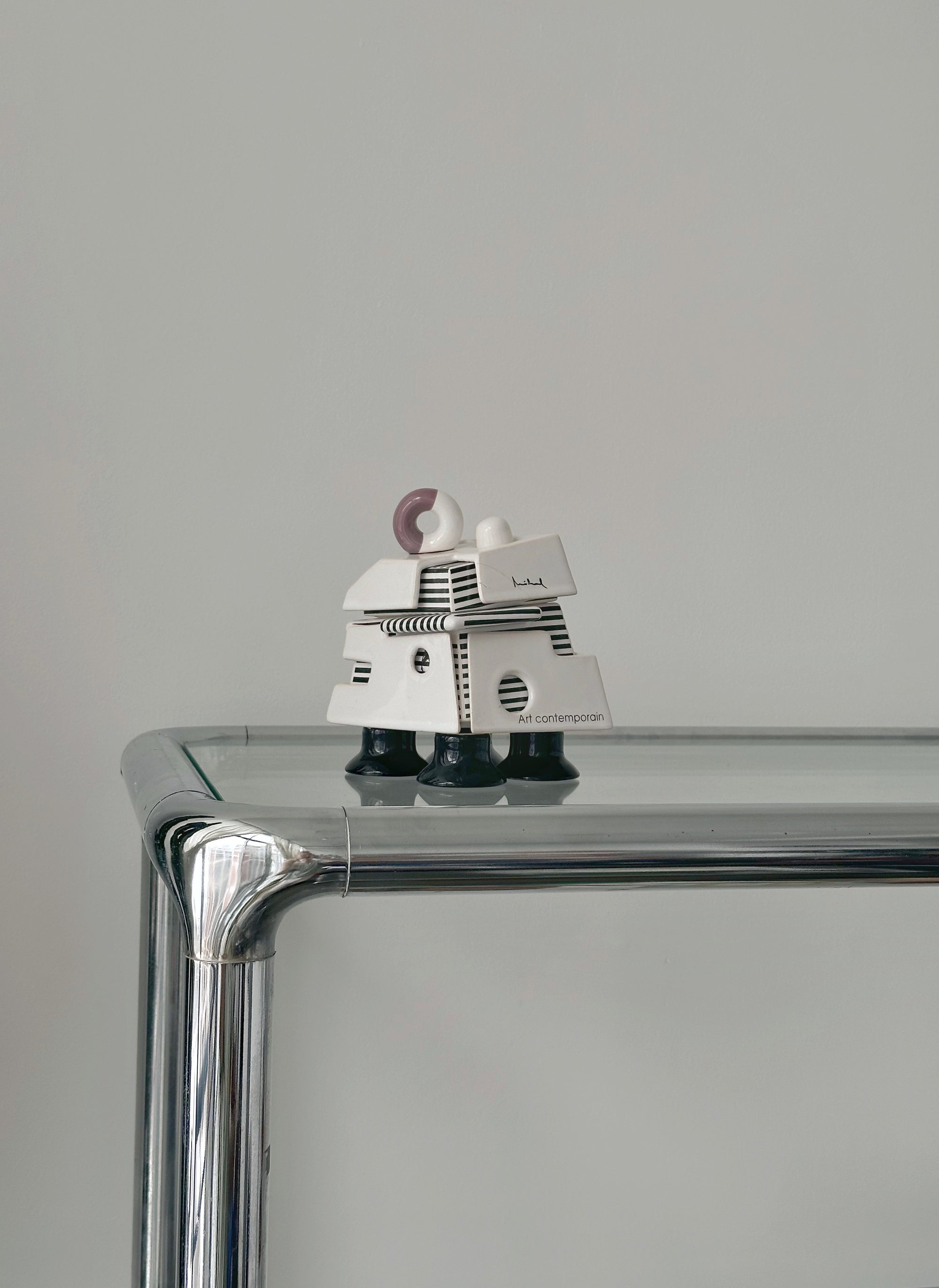 Postmodern Porcelain Lidded Jar c. 1980 by Juraj Mihalik for ART4 ERGO