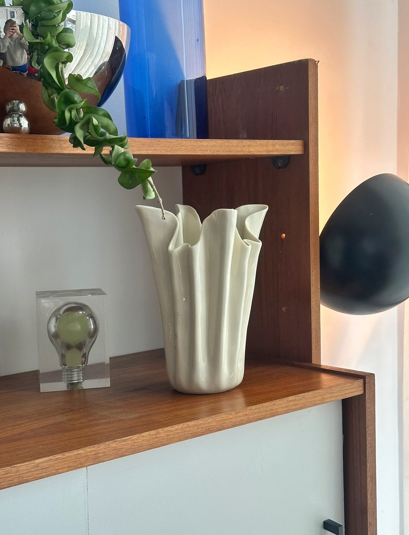 Trompe L'Oeil Draped Ceramic Vase