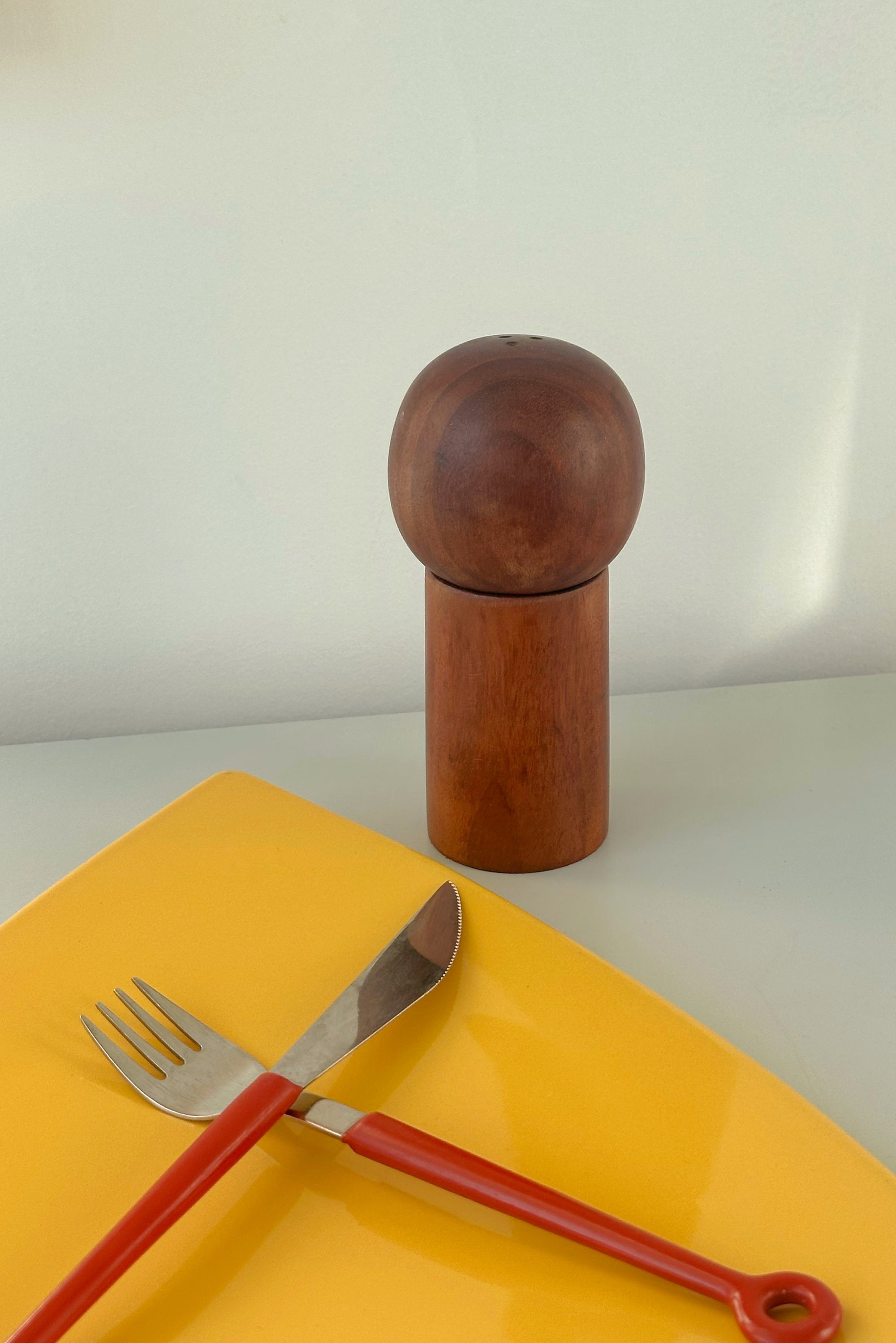 Stacking Teak Salt & Pepper Shaker Set c. 1970