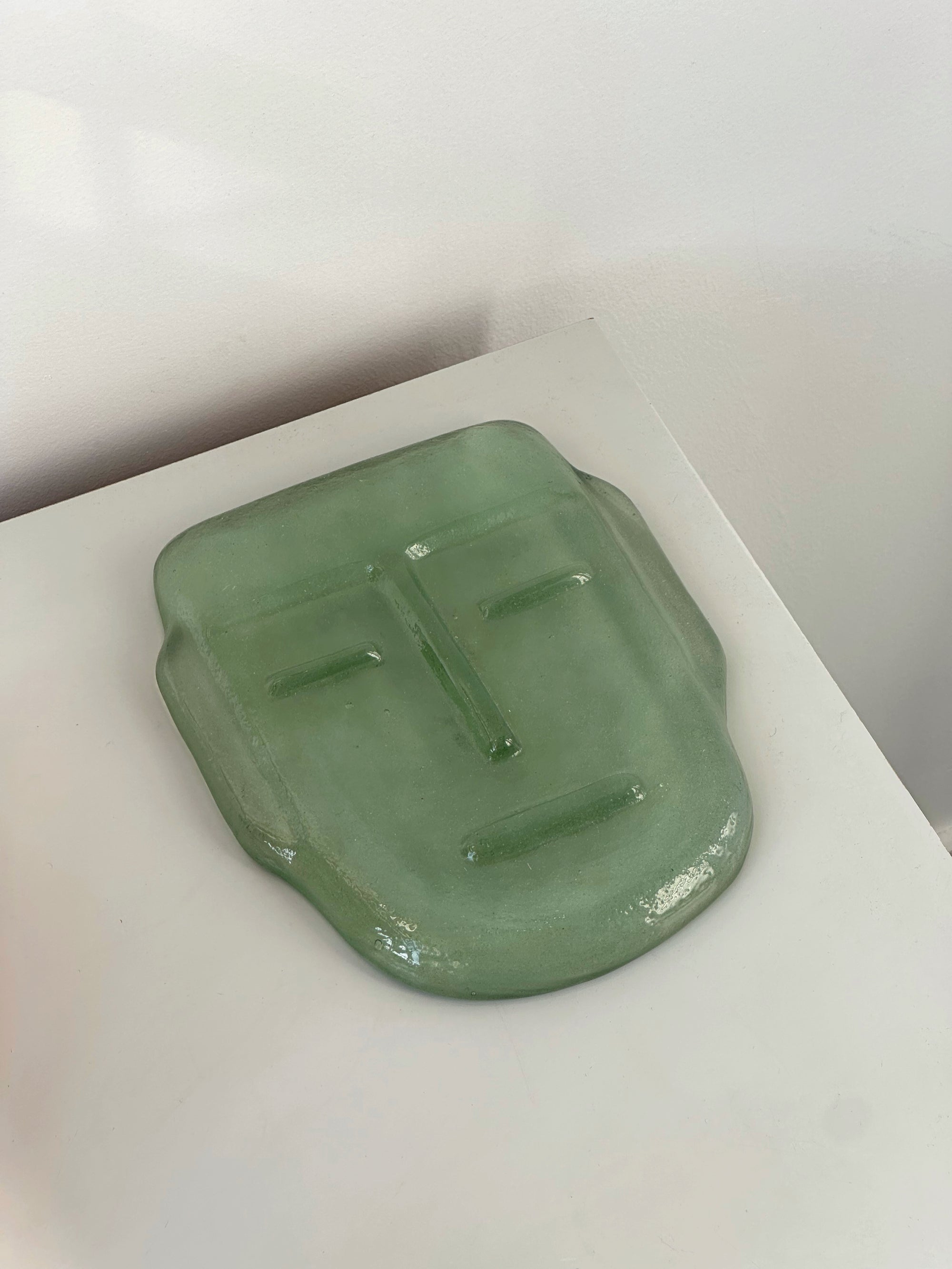 Art Glass Face Paperweight Sculpture c. 1980