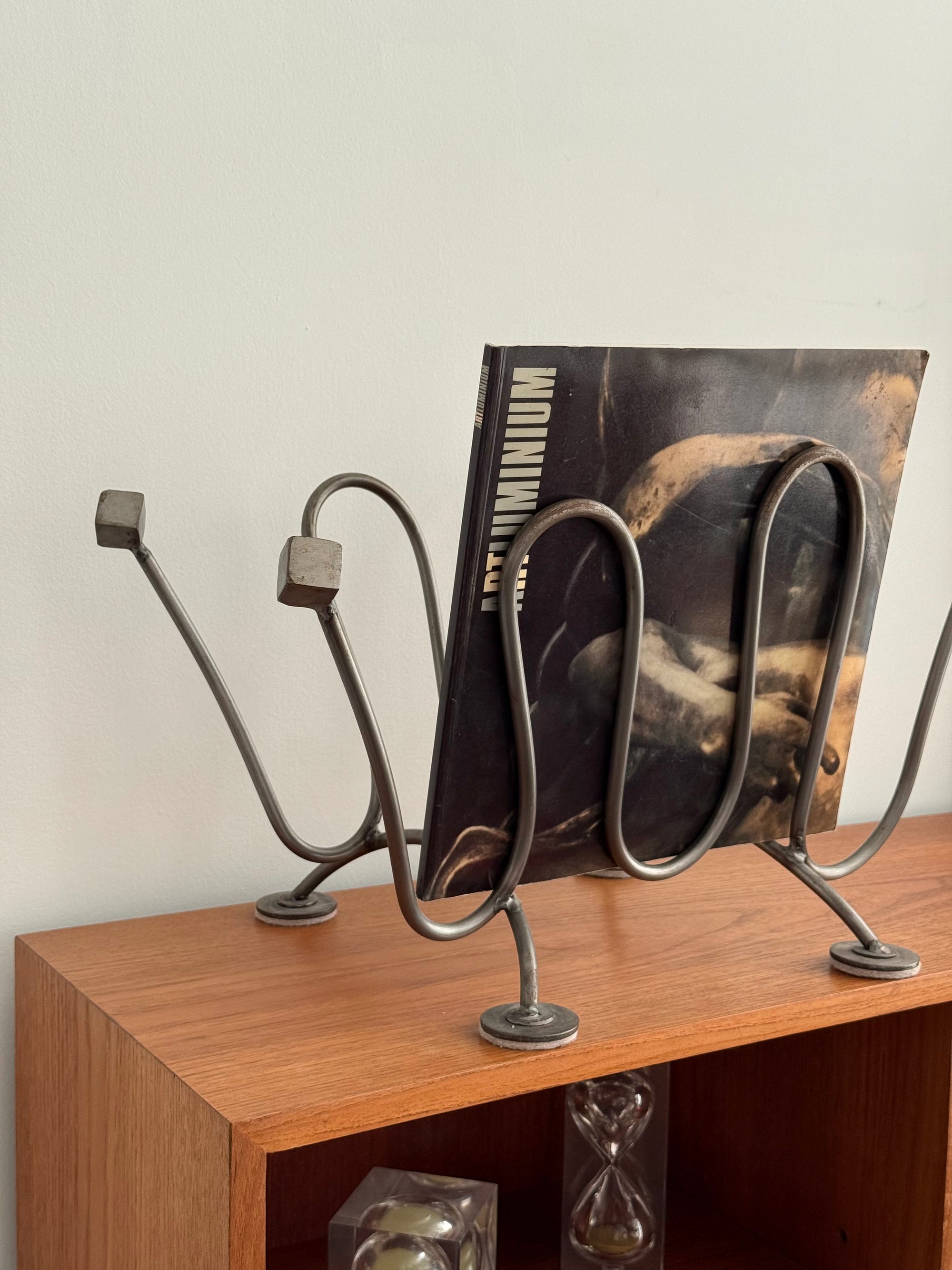 Hand crafted Steel Magazine Rack