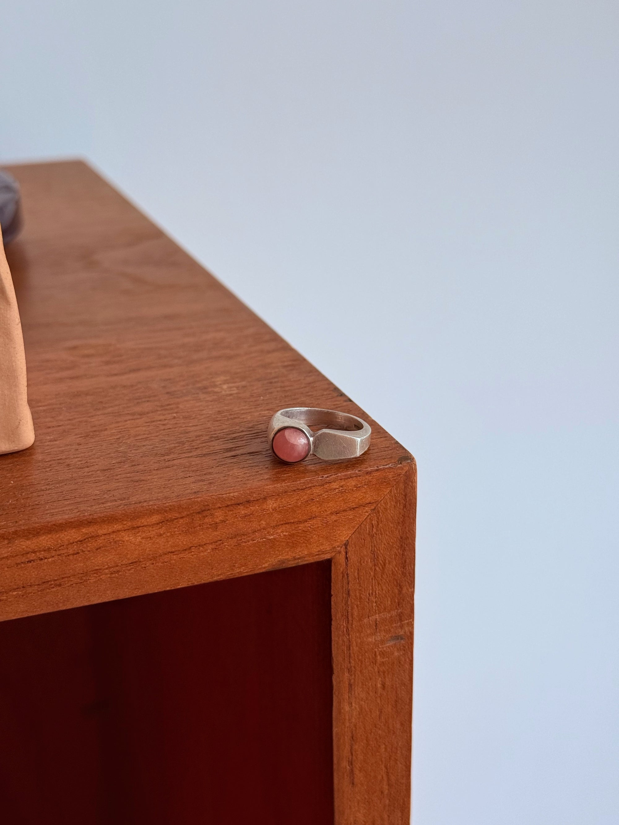 Sterling Silver and Rhodochrosite Ring