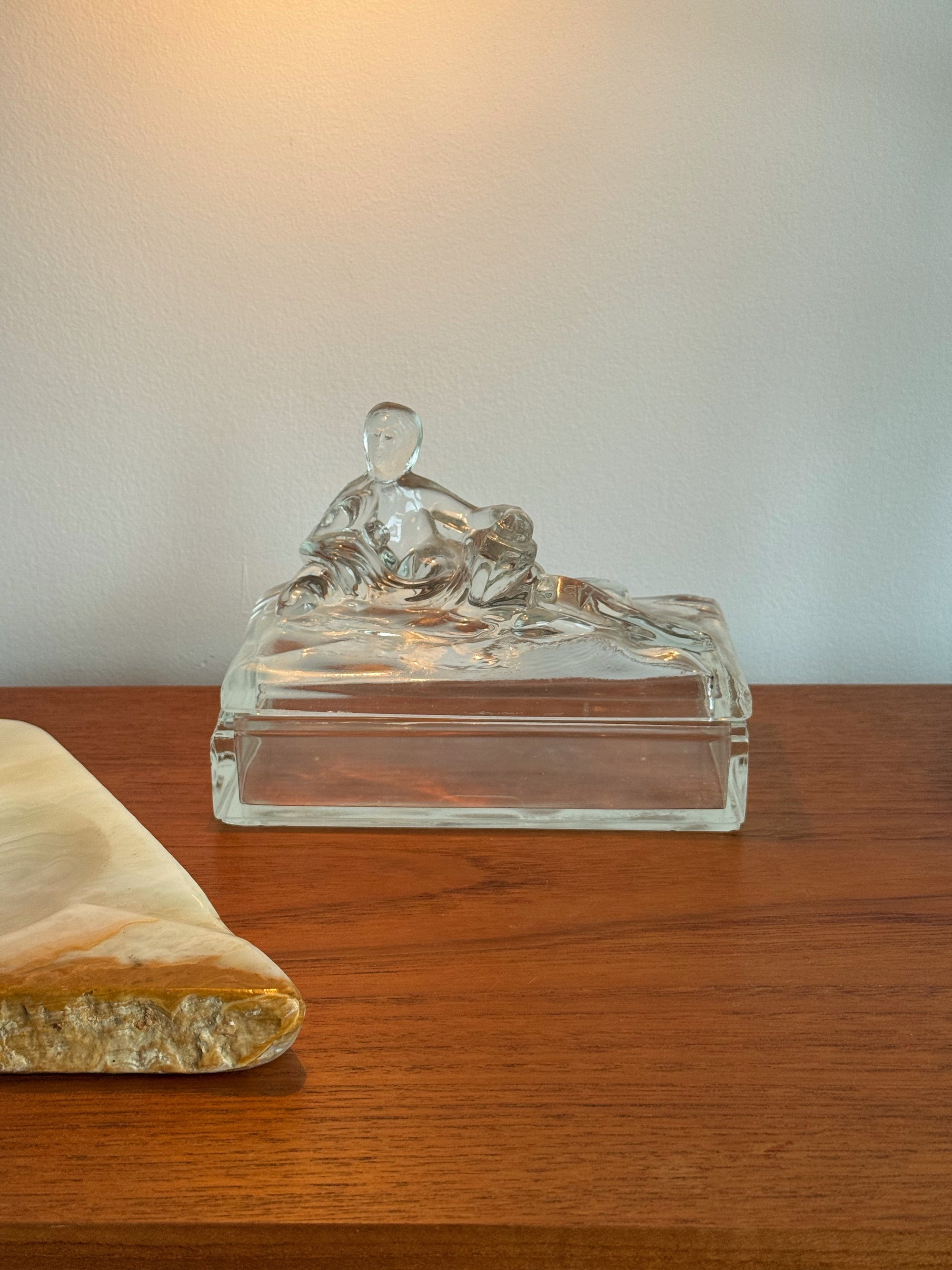 Art Deco Glass Cig Box c.1930