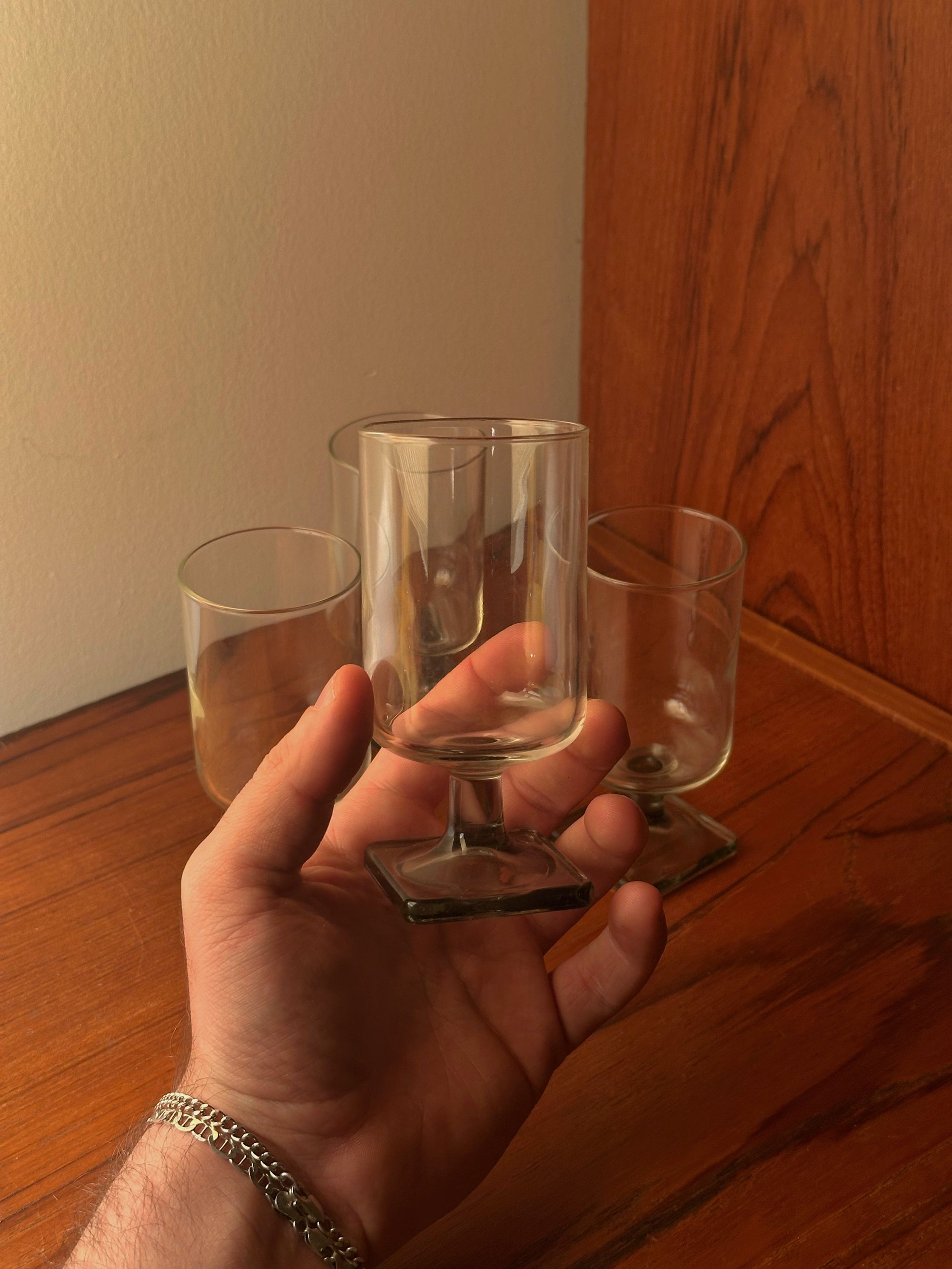 Nordic Midnight Smoke Glass Set by Federal Glass c. 1970